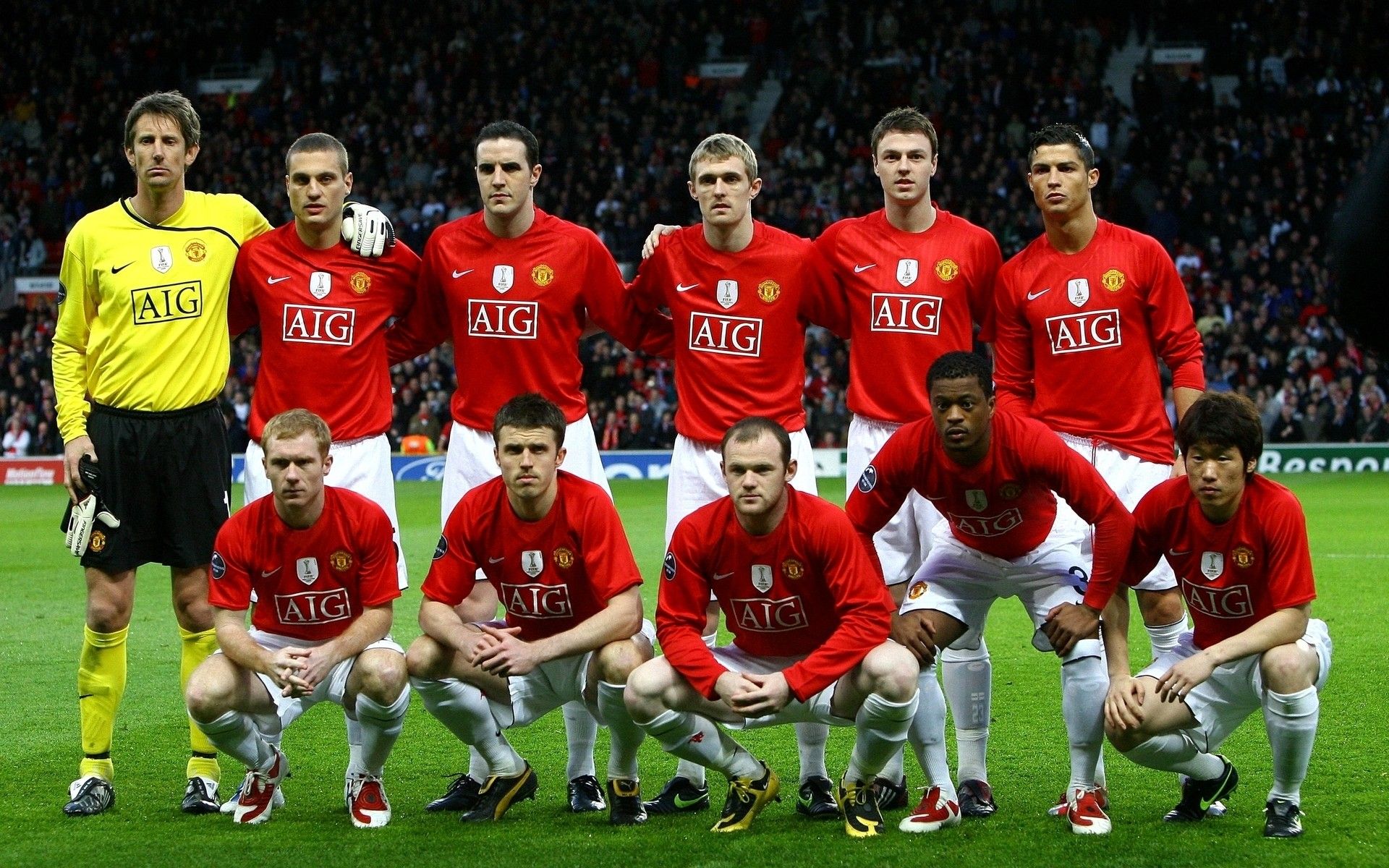 Manchester United squad 2008 | Manchester united team, Manchester united wallpaper, Manchester united soccer