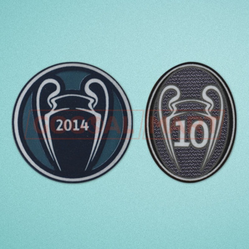 UEFA Champions League Winner 2013-2014 + 10 Times Trophy (dark grey) Real Madrid Sleeve Sleeve